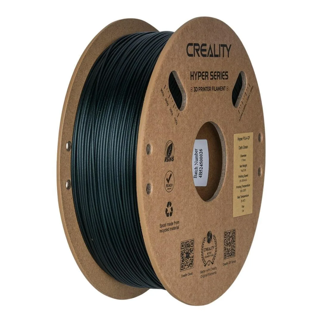 20251001105503_creality3d_pla_cf_3d_printer_filament_1_75mm_prasino_1kg_3301060016.jpeg Creality3D PLA RFID 3D Printer Filament 1.75mm Dark Green 1kg 3301060016 1τμχ (Spool) - Image 1