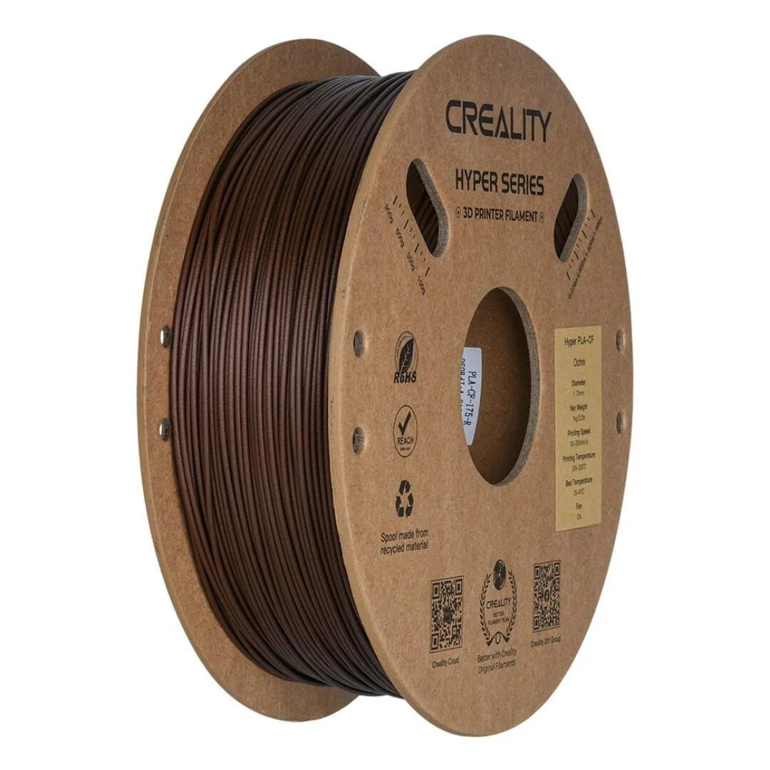20251001105508_creality3d_hyper_pla_cf_3d_printer_filament_1_75mm_kitrino_1kg_3301060019.jpeg Creality3D Hyper PLA-CF 3D Printer Filament 1.75mm Ochre 1kg 3301060019 1τμχ (Spool) - Image 1
