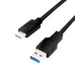 LogiLink USB 3.2 Cable USB-C male - USB-A 15W Μαύρο 2m CU0170