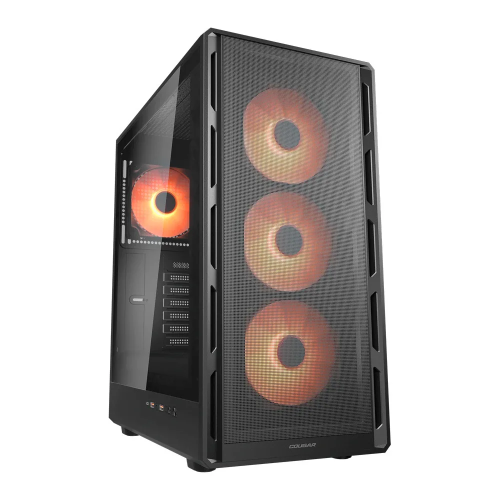 Cougar Airface Pure PRO Gaming Midi Tower Κουτί Υπολογιστή με ARGB Φωτισμό Μαύρο - Image 1
