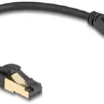 DeLock S/FTP Cat.6a (Gigabit) Καλώδιο Δικτύου Ethernet εξωτερικού χώρου 0.3m Μαύρο