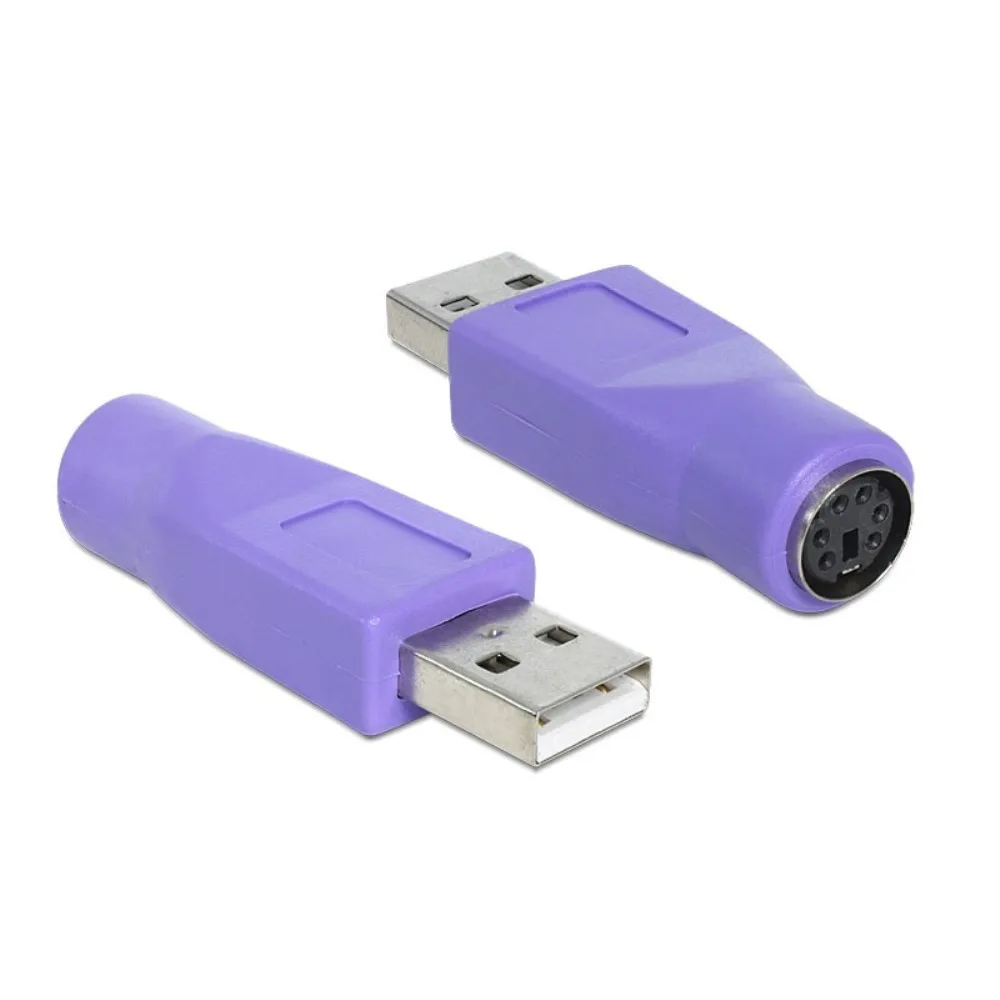 DeLock Μετατροπέας USB-A male σε PS/2 female Μωβ 1τμχ 65461 - Image 1