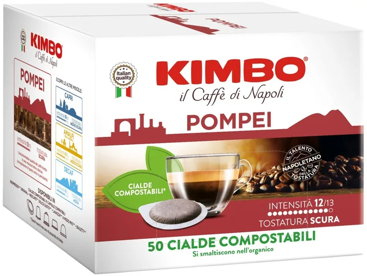 20251008133944_kimbo_kapsoules_espresso_pompei_symvates_me_michani_e_s_e_pod_50caps.jpeg Kimbo Κάψουλες Espresso Pompei Συμβατές με Μηχανή E.S.E. Pod 50caps - Image 1