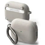 Ringke Onyx Magnetic Θήκη Σιλικόνης με Γάντζο σε Γκρι χρώμα για Apple AirPods Pro 3