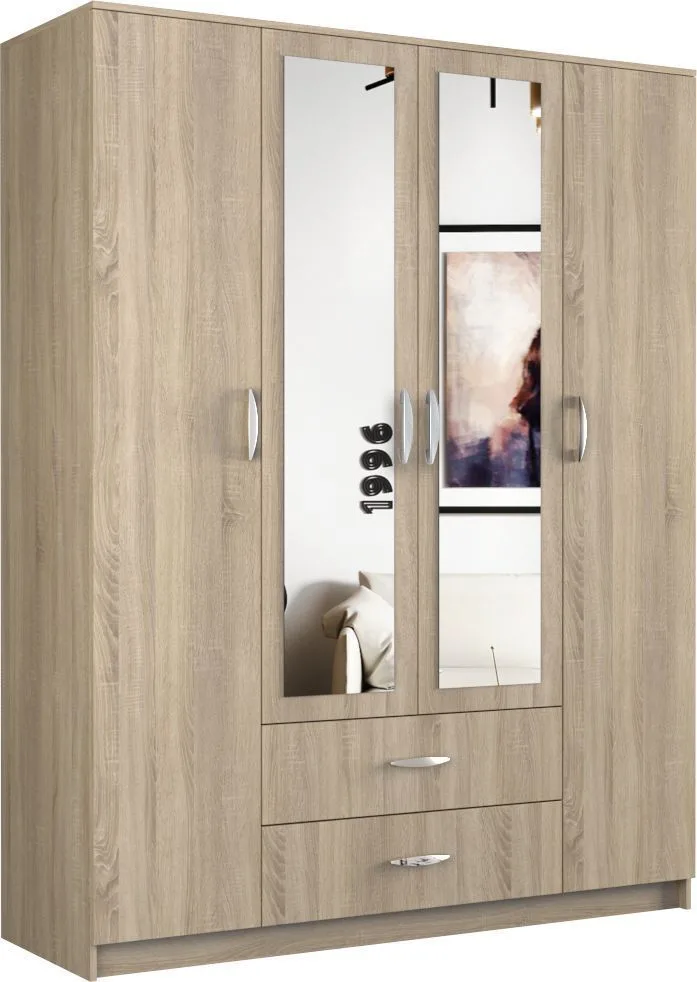 Romana 160 Son Τετράφυλλη Ντουλάπα με Καθρέπτη Son 160x52x205cm - Image 1