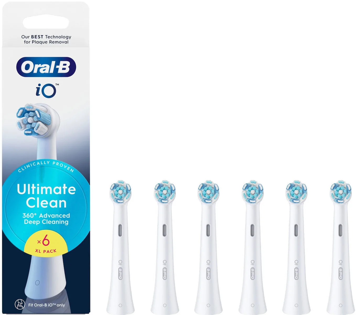 20251010131504_3e5ae159.jpeg Oral-B Io Ultimateclean Ανταλλακτικές Κεφαλές για Ηλεκτρική Οδοντόβουρτσα 6τμχ - Image 1