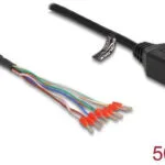Delock Rj45 Female Cable Cable Ferrules Cat.5e 50 Cm Black