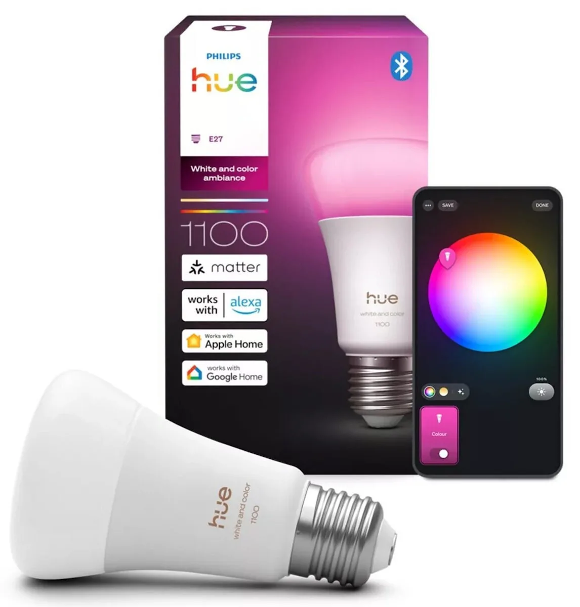 Philips Smart Λάμπα LED 8.1W για Ντουί E27 Θερμό Λευκό 1100lm Dimmable 929003853501 - Image 1