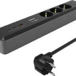 HAMA Πολύπριζο με USB-A, 2 USB-C, Διακόπτη και Καλώδιο 1.4m 00223192