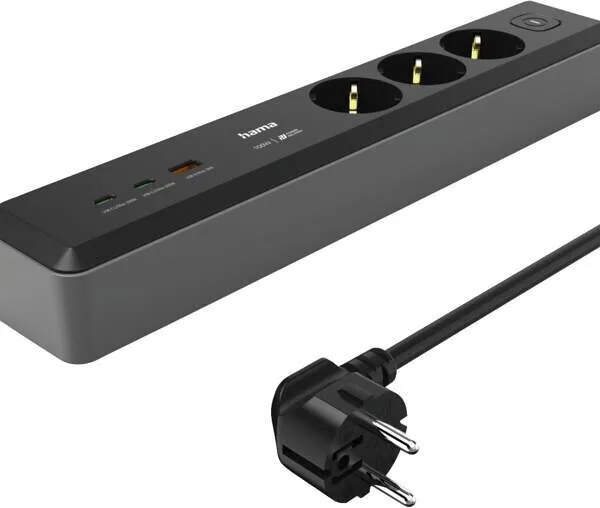 20251013093350_hama_polyprizo_me_usb_a_2_usb_c_diakopti_kai_kalodio_1_4m_00223192.jpeg HAMA Πολύπριζο με USB-A, 2 USB-C, Διακόπτη και Καλώδιο 1.4m 00223192 - Image 1