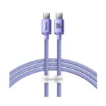 Baseus Crystal Shine Braided USB 2.0 Cable USB-C male - USB-C 100W PD Μωβ 1.2m CAJY000605-102