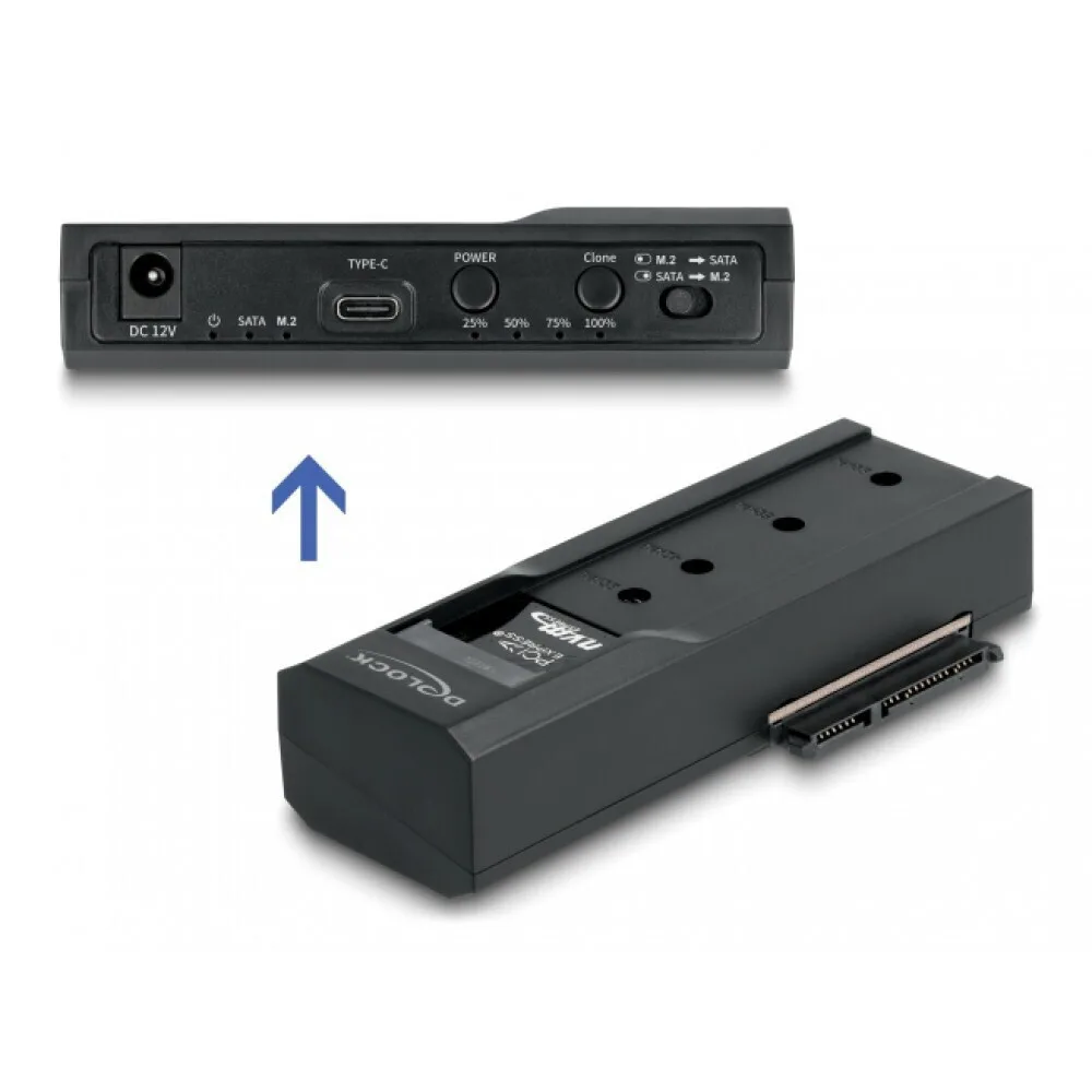 DeLock Docking Station για 2 Σκληρούς Δίσκους SATA 2.5" / M.2 (2230)" / M.2 (2242)" / M.2 (2260)" / M.2 (2280)" (64252) - Image 1