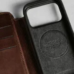 Nomad Horween Modern Folio Wallet Δερμάτινο / Σιλικόνης 2mm Μαύρο (iPhone 17 Pro Max)
