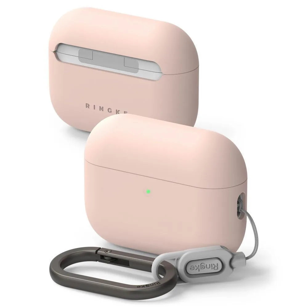 Ringke Silicone Θήκη Σιλικόνης με Γάντζο Pink Sand για Apple AirPods Pro 3 - Image 1