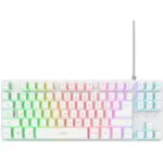 Trust GXT 833 Gaming Πληκτρολόγιο Tenkeyless με RGB φωτισμό (Αγγλικό US) Λευκό