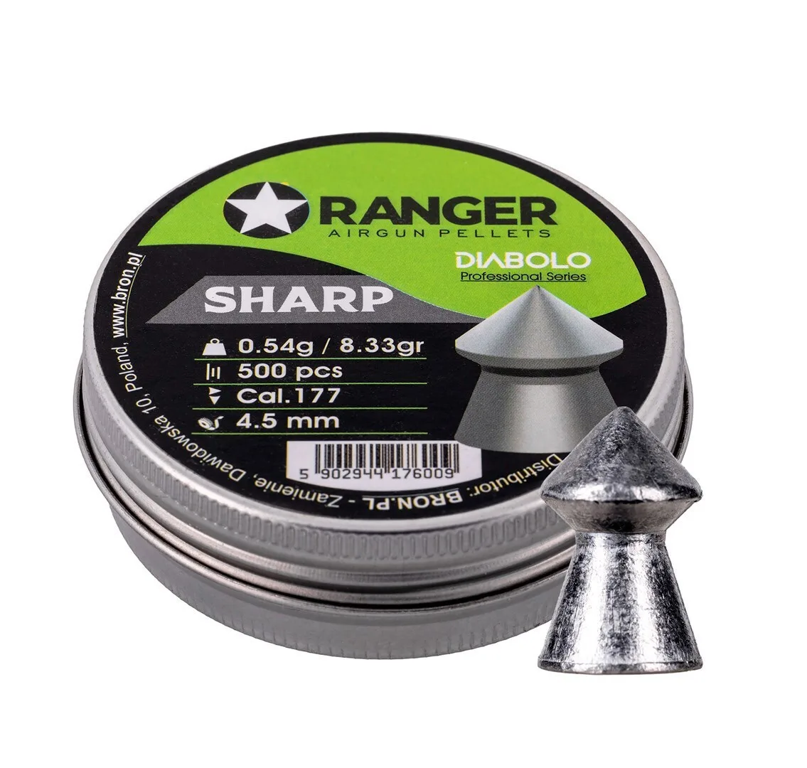 20251029180131_4_5_mm_ranger_diabolo_professional_sharp_point_500_pellets_rag.jpeg 4.5 Mm Ranger Diabolo Professional Sharp Point 500 Pellets Rag - Image 1