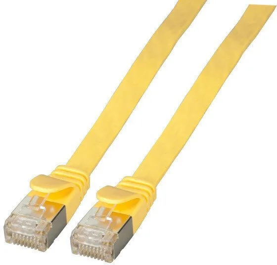 EFB Flat U/FTP (STP) Cat.6a (Gigabit) Καλώδιο Δικτύου Ethernet 1m Κίτρινο K5545GE.1 - Image 1