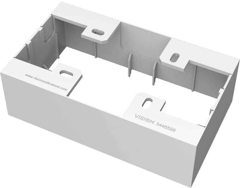Vision Techconnect3 2-gang Backbox Tc3 Backbox2g White 150 Mm 106 Mm 73 Mm - Image 1