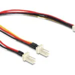DeLock 3-Pin Fan - 3-Pin Fan Cable 0.22m Πολύχρωμο 89343