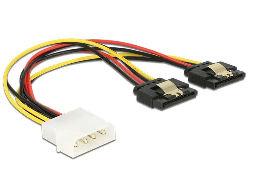DeLock 4-Pin Molex - 15-Pin Sata Cable 0.2m Πολύχρωμο 85237 - Image 1