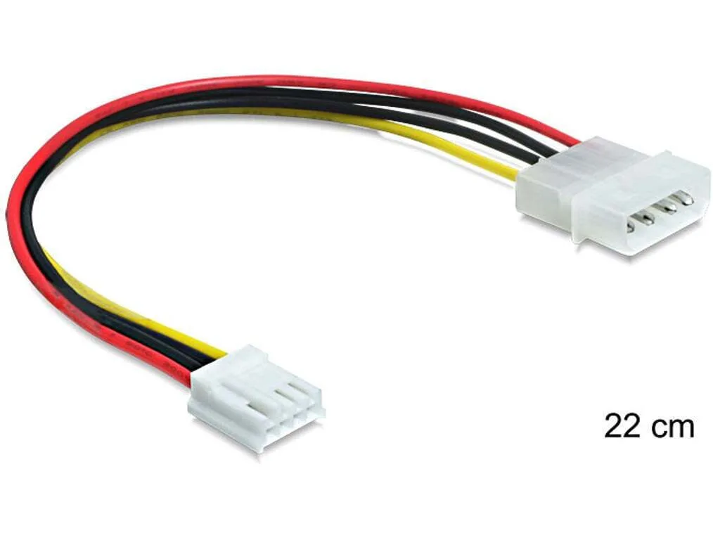 DeLock 4-Pin Molex - 4-Pin Floppy Cable 0.24m Πολύχρωμο 83184 - Image 1