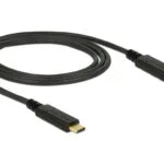 DeLock Cable USB 3.1 Cable USB-C male - USB-C Μαύρο 1m 85531