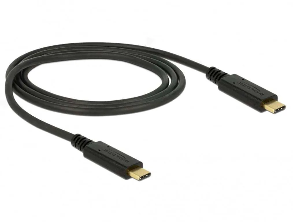 DeLock Cable USB 3.1 Cable USB-C male - USB-C Μαύρο 1m 85531 - Image 1