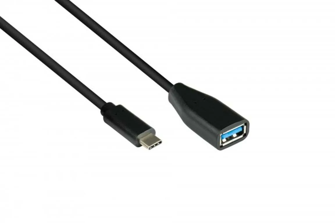 Good Connections USB 3.2 Cable USB-C male - USB-A female Μαύρο 0.1m 2811-OTG - Image 1