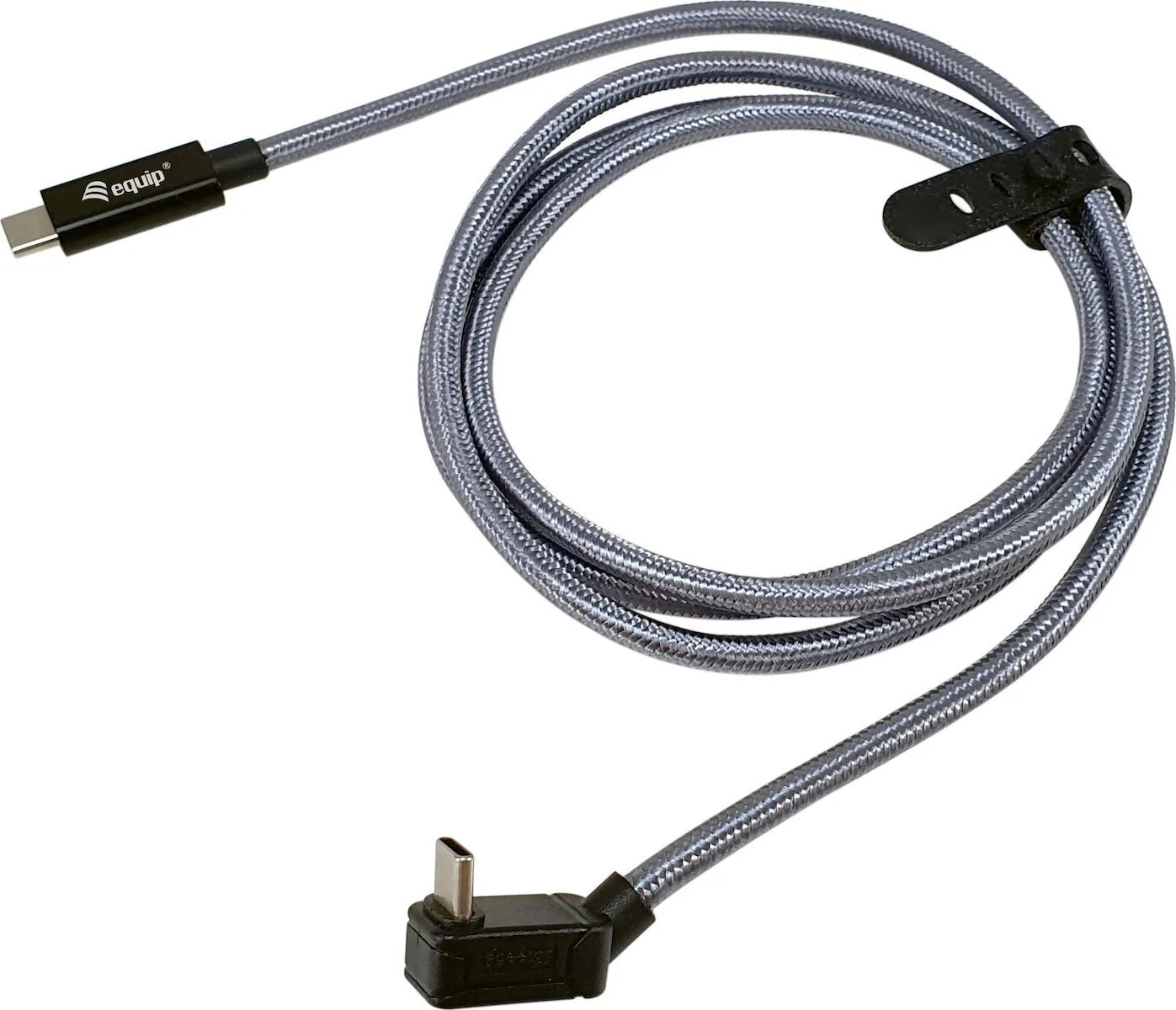 Equip Braided USB 2.0 Cable USB-C male - USB-C 240W PD Ασημί 3m 128423 - Image 1
