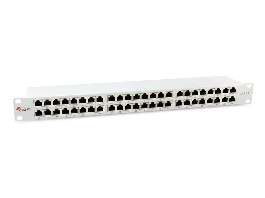 Equip Patch Panel για Rack 1U 19" 48 Θυρών cat6a Γκρι 326526 - Image 1