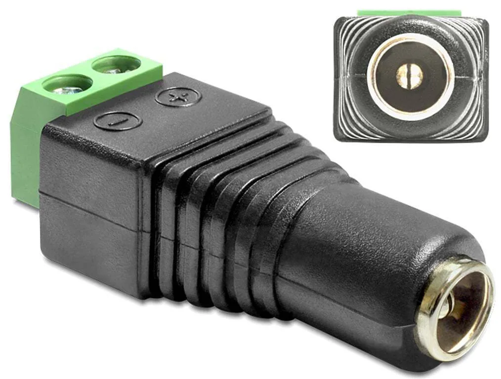 20251106135614_delock_adapter_dc_2_5_x_5_5_mm_female_to_terminal_block_2_pin_65485.jpeg DeLock Βύσμα DC female Μαύρο 65485 - Image 1