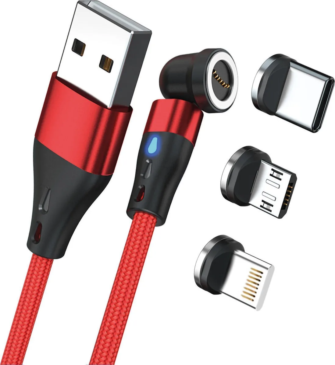 20251106135657_realpower_magnetic_usb_to_lightning_type_c_micro_usb_cable_kokkino_1m_439633.jpeg RealPower Magnetic USB to Lightning / Type-C / micro USB Cable Κόκκινο 1m (439633) - Image 1