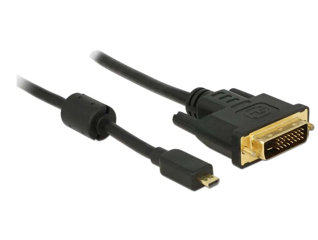 20251106135758_delock_cable_dvi_d_male_micro_hdmi_male_2m_83586.jpeg DeLock Cable DVI-D male - Micro HDMI male 2m (83586) - Image 1