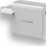 RealPower Φορτιστής Χωρίς Καλώδιο με Θύρα USB-A και Θύρα USB-C Λευκός (PC-20)