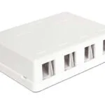 DeLock Keystone Surface Mounted Box 4 Port