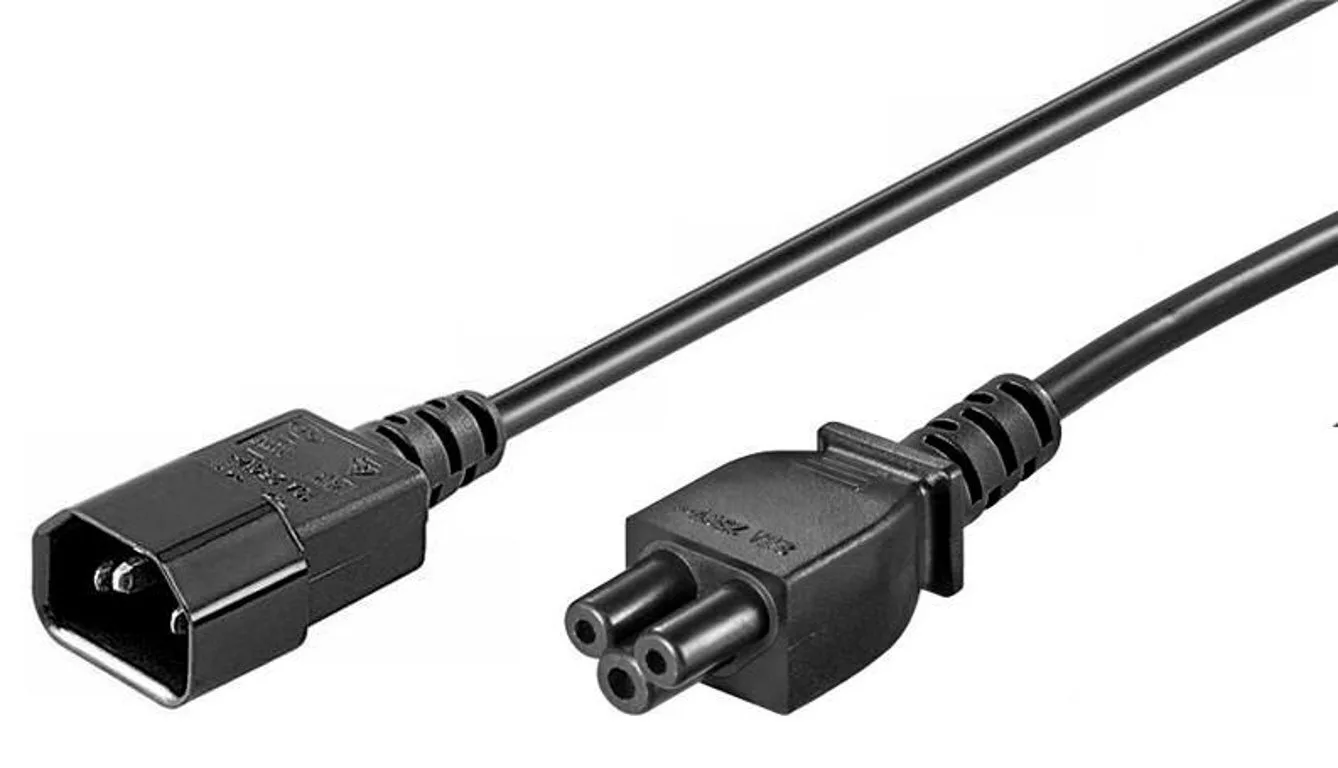 Microconnect Power Cord C5 C14 1m Black H05vv-f3x0.75mm2 Cu Female-male - Image 1