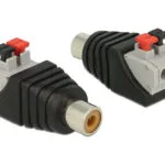 DeLock RCA female - Terminal Block with push button 2 pin (65565)