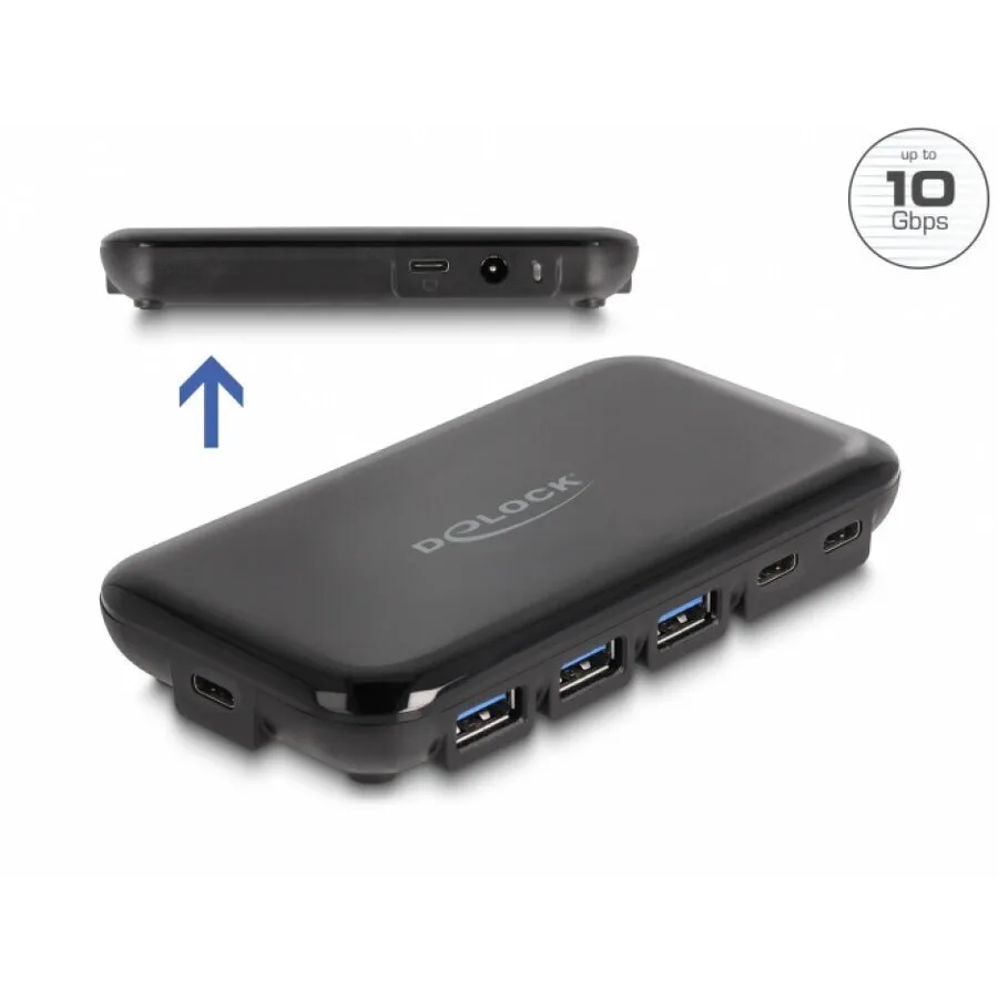 DeLock Hub 7 Θυρών USB 3.2 με σύνδεση USB-A / USB-C 64209 - Image 1