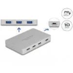 DeLock 64279 Hub 7 Θυρών USB 3.2 με σύνδεση USB-C Λευκό 64279