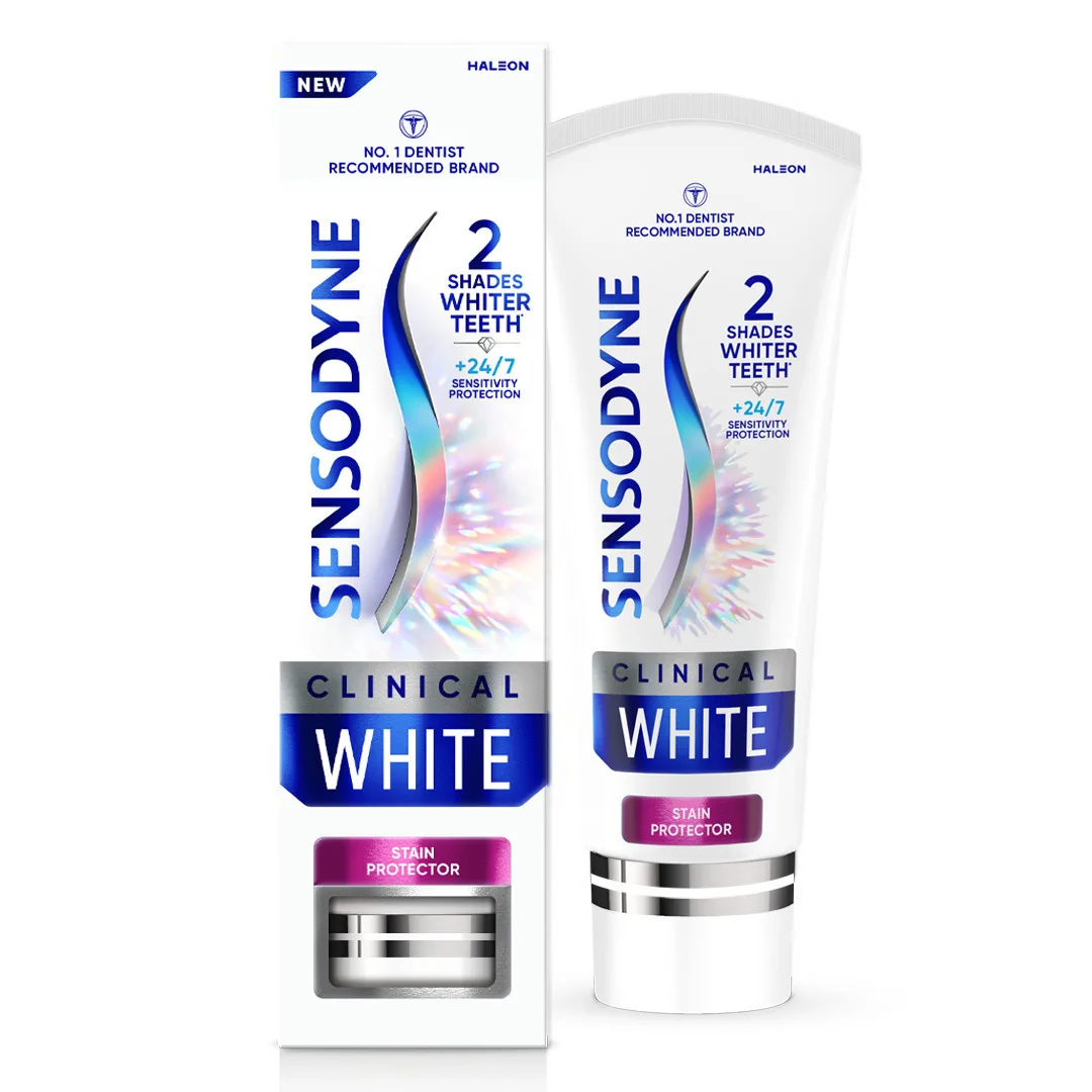 20251118160819_sensodyne_clinical_white_odontokrema_gia_leykansi_eyaisthita_dontia_75ml.jpeg Sensodyne Clinical White Οδοντόκρεμα για 2 τόνους Λευκότερα δόντια +24ωρη Προστασία από την Ευαισθησία 75ml - Image 1