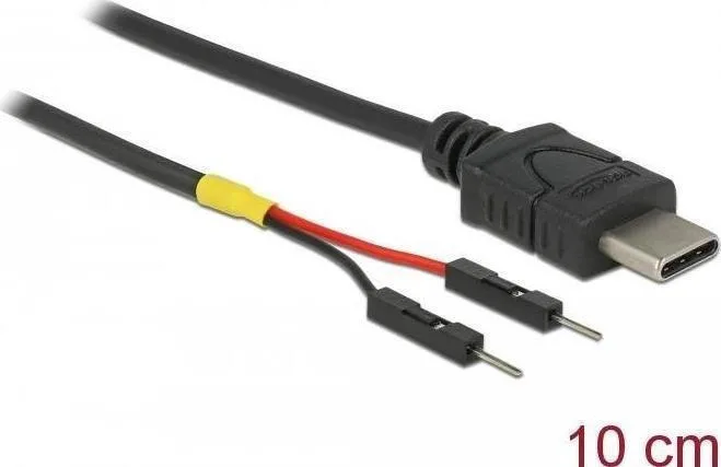 Delock Delock Power Cable Usb C To 2x Pin Connectors Single 10cm - Image 1