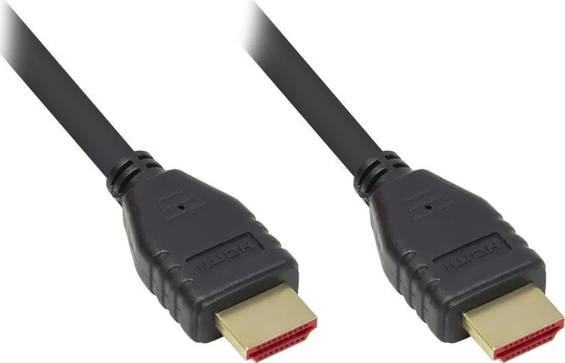 Alcasa HDMI 2.1 Ultra High Speed 48Gbps 4K 120Hz HDR VRR Cable HDMI male - HDMI male 0.5m Μαύρο - Image 1
