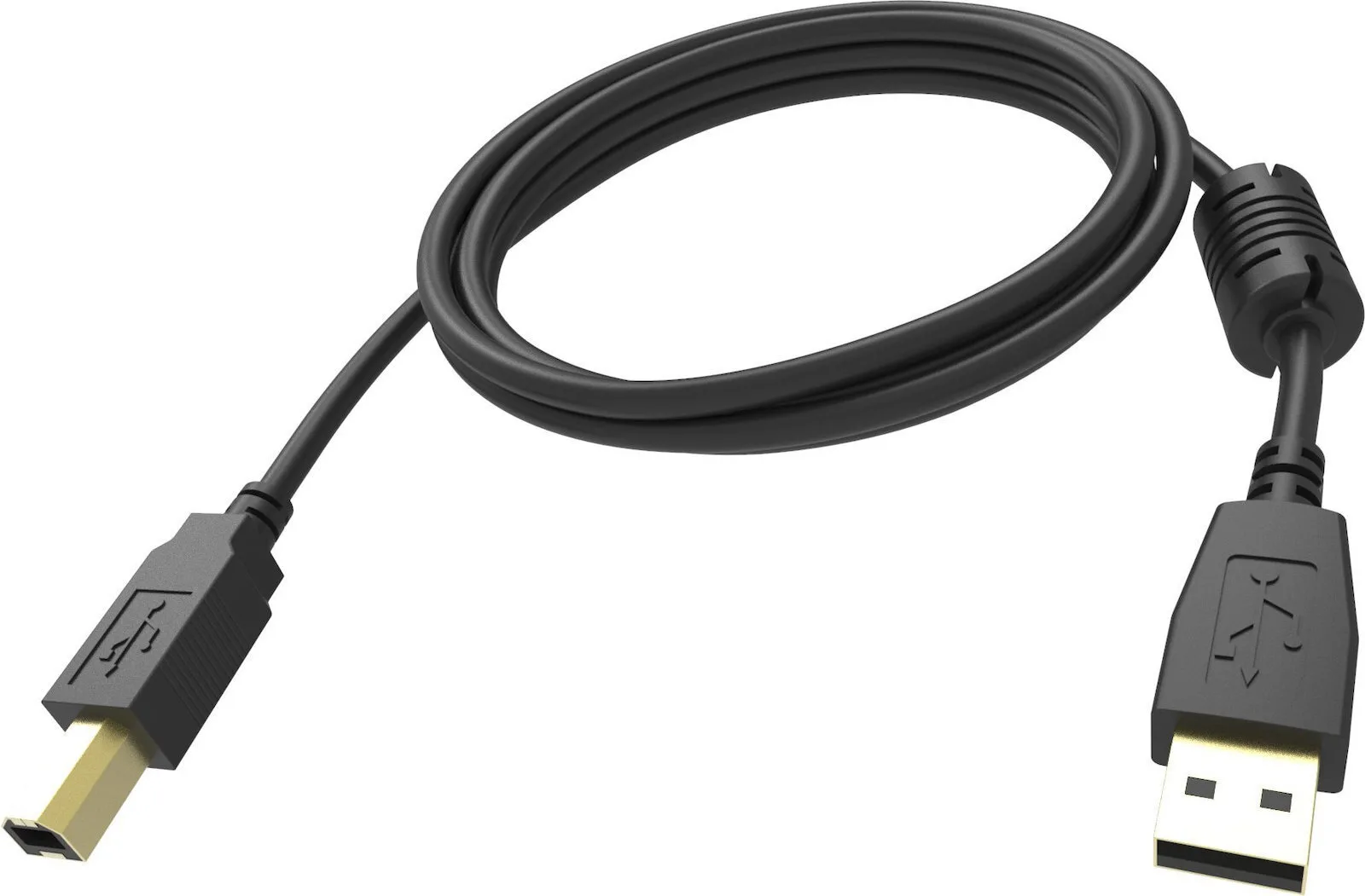 Vision USB 2.0 Cable USB-A male - USB-B male Μαύρο 3m - Image 1