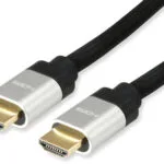 Equip HDMI 2.1 Ultra High Speed 48Gbps 4K 120Hz HDR VRR Braided Cable HDMI male - HDMI male 10m Μαύρο 119385