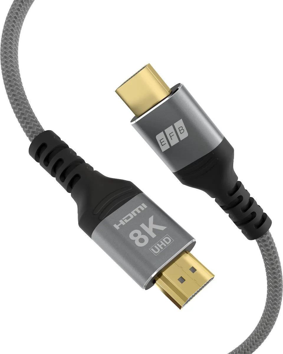 EFB HDMI 2.1 Ultra High Speed 48Gbps 4K 120Hz HDR VRR Cable HDMI male - HDMI male Χρυσό - Image 1