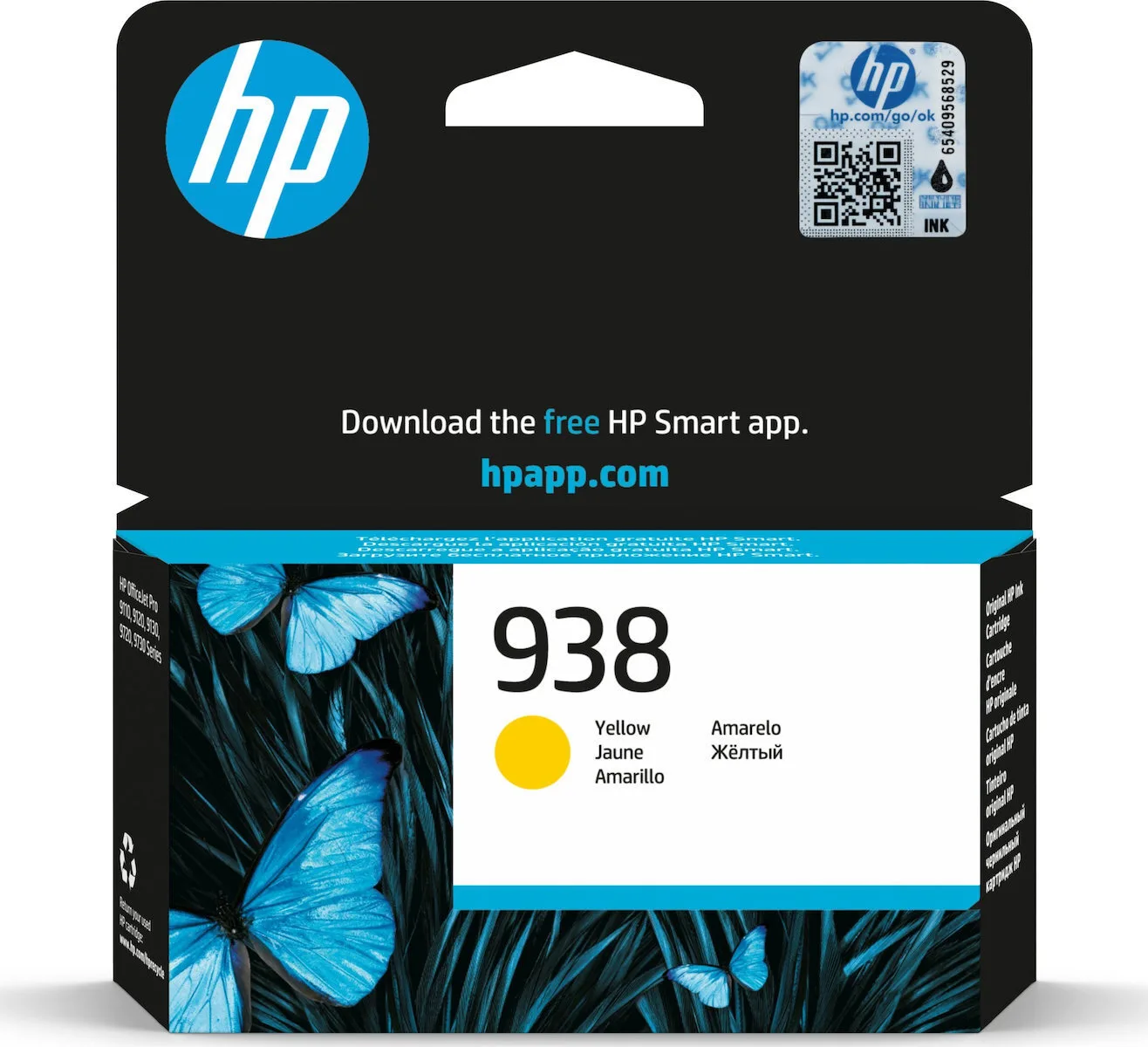 HP 938 Γνήσιο Μελάνι Εκτυπωτή InkJet Κίτρινο (4S6X7PE) - Image 1