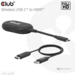 Club-3d Wireless Usb-c To Hdmi Transmitter Receiver Fullhd 25m Range Black Csv-2570