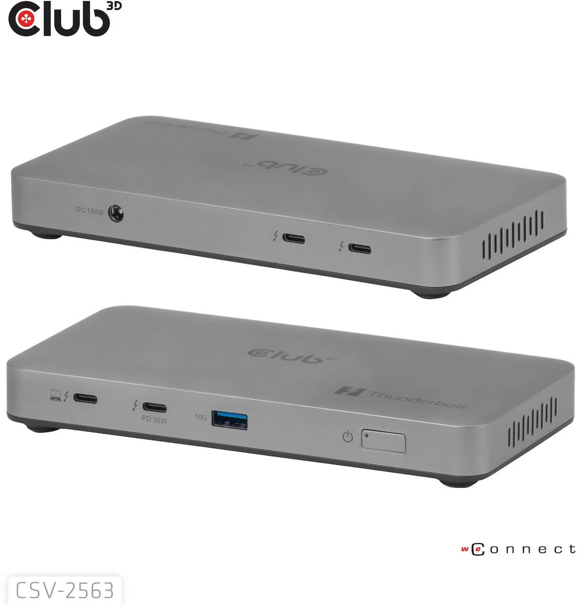 Club3D Thunderbolt 5 Docking Station με 4K PD Γκρι (CSV-2563) - Image 1