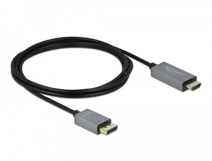 DeLock Cable DisplayPort male - HDMI male 2m Μαύρο (85929) - Image 1