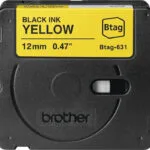 Brother Ταινία Ετικετογράφου 4m x 12mm σε Κίτρινο Χρώμα